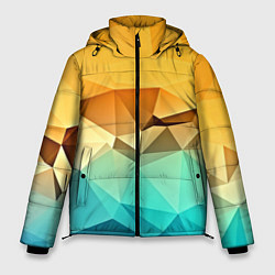 Куртка зимняя мужская Битва геометрий, цвет: 3D-черный