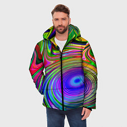 Куртка зимняя мужская Галлюцинации, цвет: 3D-черный — фото 2