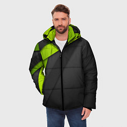 Куртка зимняя мужская Спортивная геометрия 6, цвет: 3D-светло-серый — фото 2