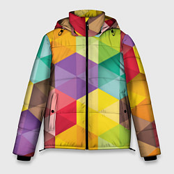 Куртка зимняя мужская Цветные зонтики, цвет: 3D-черный