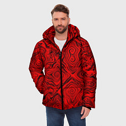 Куртка зимняя мужская Tie-Dye red, цвет: 3D-черный — фото 2