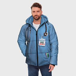 Куртка зимняя мужская Костюм врача, цвет: 3D-черный — фото 2