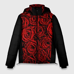 Мужская зимняя куртка Унисекс / Красные розы