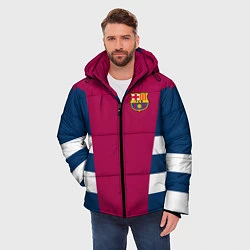 Куртка зимняя мужская Barcelona FC: Vintage 2018, цвет: 3D-черный — фото 2