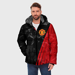 Куртка зимняя мужская FC Manchester United: Abstract, цвет: 3D-красный — фото 2