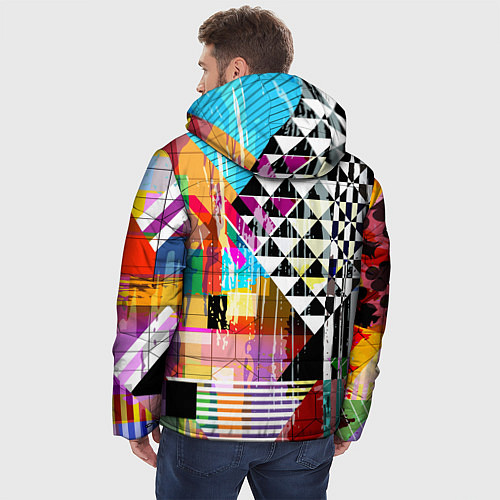 Мужская зимняя куртка RGB Geometry / 3D-Красный – фото 4