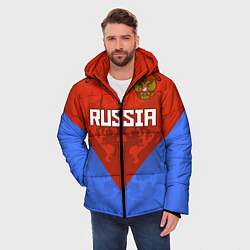 Куртка зимняя мужская Russia Red & Blue, цвет: 3D-черный — фото 2