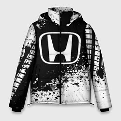 Куртка зимняя мужская Honda: Black Spray, цвет: 3D-красный