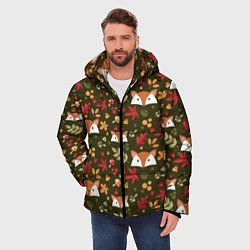 Куртка зимняя мужская Осенние лисички, цвет: 3D-светло-серый — фото 2