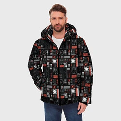 Куртка зимняя мужская Twenty One Pilots: Pattern, цвет: 3D-черный — фото 2