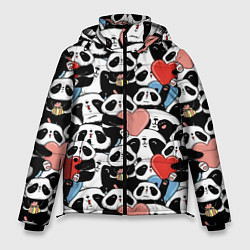 Куртка зимняя мужская Funny Pandas, цвет: 3D-черный