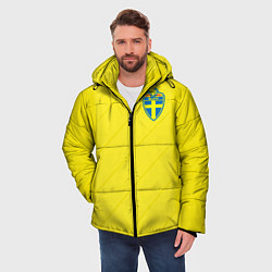 Куртка зимняя мужская Сборная Швеции: Домашняя ЧМ-2018, цвет: 3D-красный — фото 2