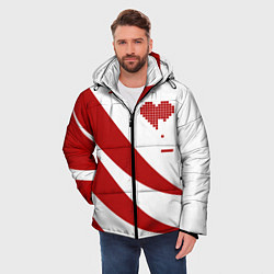 Куртка зимняя мужская Игра в сердца, цвет: 3D-светло-серый — фото 2