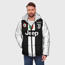 Куртка зимняя мужская FC Juventus 18-19, цвет: 3D-черный — фото 2