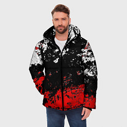 Куртка зимняя мужская Брызги красок, цвет: 3D-черный — фото 2