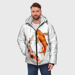 Куртка зимняя мужская Рыбы удачи, цвет: 3D-черный — фото 2