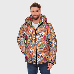 Куртка зимняя мужская Котобомбинг, цвет: 3D-красный — фото 2
