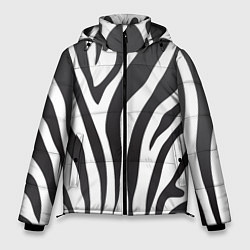Куртка зимняя мужская Африканская зебра, цвет: 3D-красный