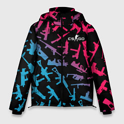 Куртка зимняя мужская CS:GO Neon Weapons, цвет: 3D-светло-серый