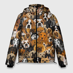 Куртка зимняя мужская Породы собак, цвет: 3D-светло-серый
