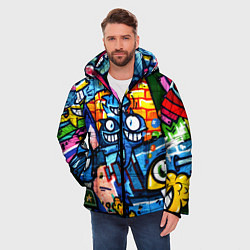 Куртка зимняя мужская Graffiti Exclusive, цвет: 3D-светло-серый — фото 2