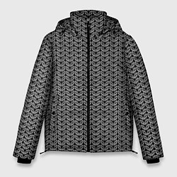 Куртка зимняя мужская Кольчуга воина, цвет: 3D-черный