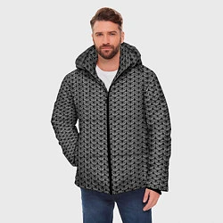 Куртка зимняя мужская Кольчуга воина, цвет: 3D-черный — фото 2