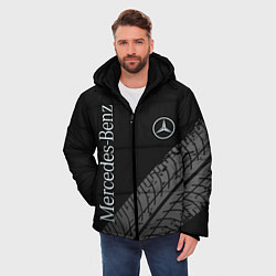 Куртка зимняя мужская Mercedes AMG: Street Style, цвет: 3D-светло-серый — фото 2
