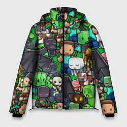 Куртка зимняя мужская Жители Майнкрафт, цвет: 3D-черный