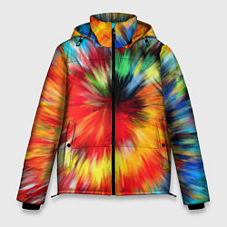 Куртка зимняя мужская Абстракция разноцветная и яркая, цвет: 3D-светло-серый