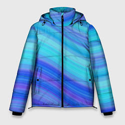 Куртка зимняя мужская Абстракция волны, цвет: 3D-черный