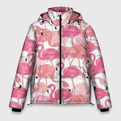 Куртка зимняя мужская Рай фламинго, цвет: 3D-черный