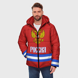 Куртка зимняя мужская Хоккей: Россия, цвет: 3D-светло-серый — фото 2