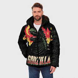 Куртка зимняя мужская Flame Godzilla, цвет: 3D-красный — фото 2