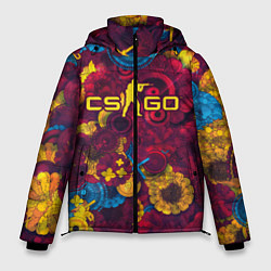 Куртка зимняя мужская CS GO Абстракция, цвет: 3D-красный