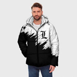 Куртка зимняя мужская L letter line, цвет: 3D-черный — фото 2