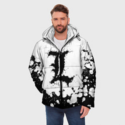Куртка зимняя мужская L letter snow, цвет: 3D-черный — фото 2