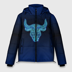 Куртка зимняя мужская Знаки Зодиака Телец, цвет: 3D-черный