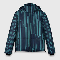 Куртка зимняя мужская Стильный узор, цвет: 3D-черный
