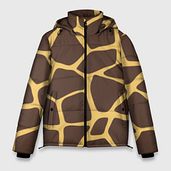 Куртка зимняя мужская Окрас жирафа, цвет: 3D-черный