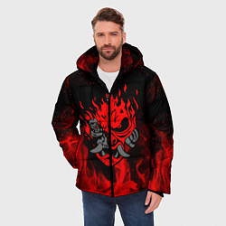 Куртка зимняя мужская CYBERPUNK 2077 KEANU REEVES, цвет: 3D-светло-серый — фото 2