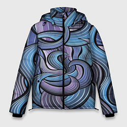 Куртка зимняя мужская Абстрактные краски, цвет: 3D-черный