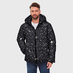 Куртка зимняя мужская Космос, цвет: 3D-черный — фото 2