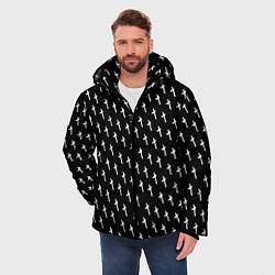 Куртка зимняя мужская LiL PEEP Pattern, цвет: 3D-черный — фото 2