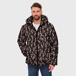 Куртка зимняя мужская Растерянный Траволта, цвет: 3D-черный — фото 2