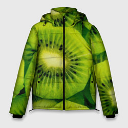 Куртка зимняя мужская Зеленый киви, цвет: 3D-красный