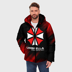 Куртка зимняя мужская Umbrella Corporation, цвет: 3D-красный — фото 2
