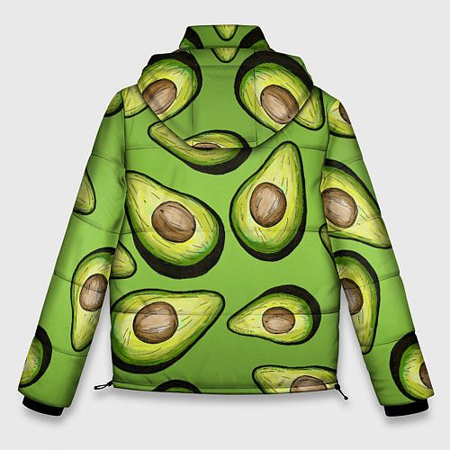 Мужская зимняя куртка Люблю авокадо / 3D-Светло-серый – фото 2