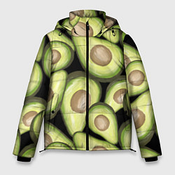 Куртка зимняя мужская Avocado background, цвет: 3D-красный