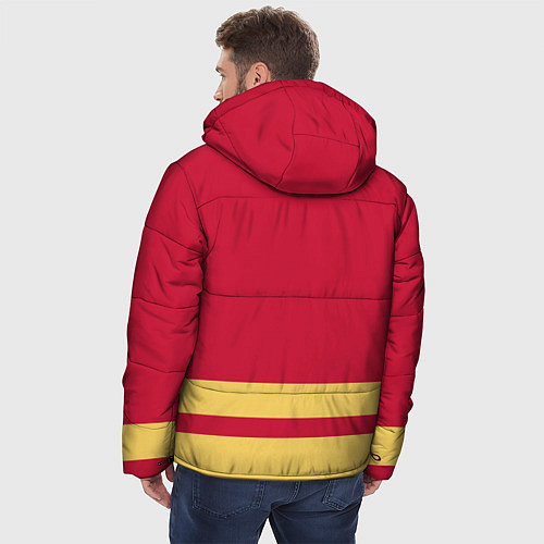 Мужская зимняя куртка Калгари Флэймз / 3D-Красный – фото 4